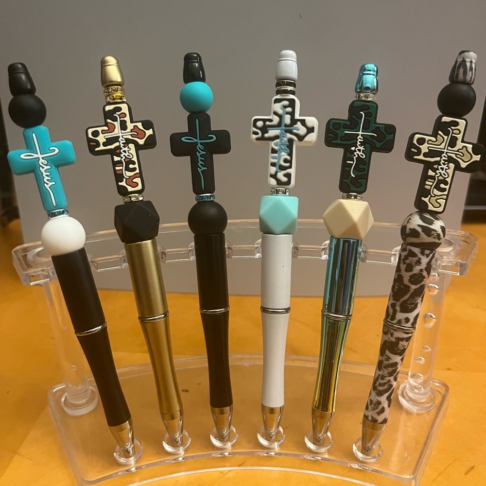 Stylish Cross Pens Set - Black, Gold, White, Leopard